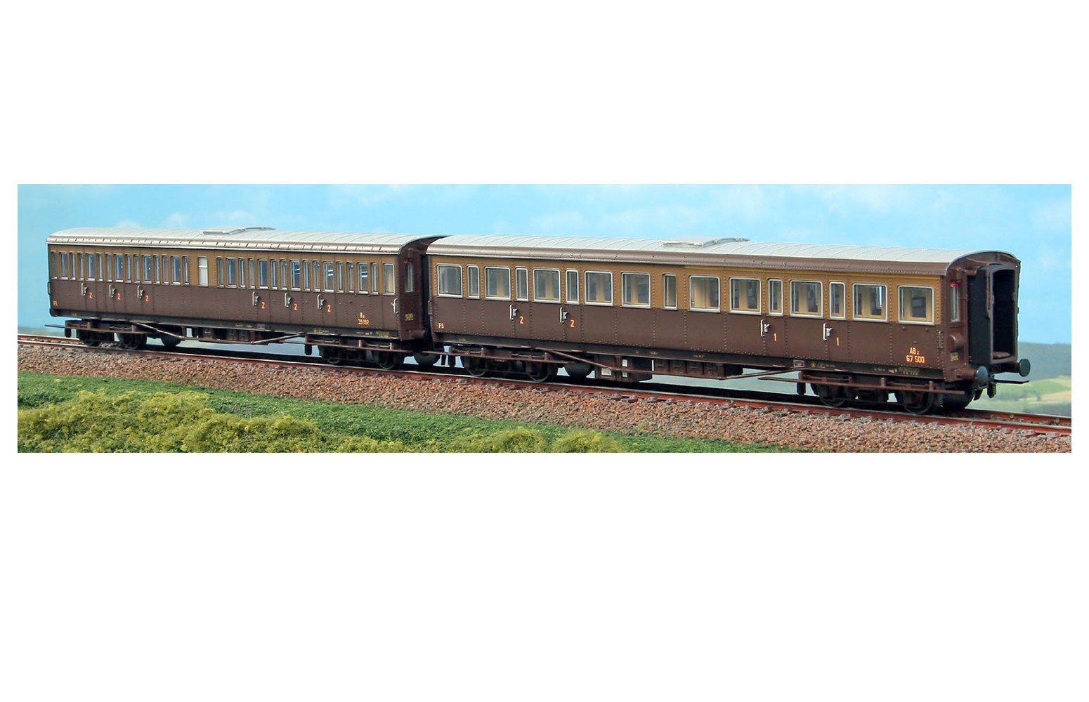 ACME H0 55313 - Set Centoporte (Bz39000 + ABz67500) castano isabella, FS Ep. III