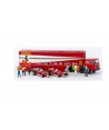 BREKINA 58575 - Fiat 691 T Renntransport-SZ Set, Ferrari, con 2 Ferrari 312 T2 F1 e 6 figurine (1977) - 1:87