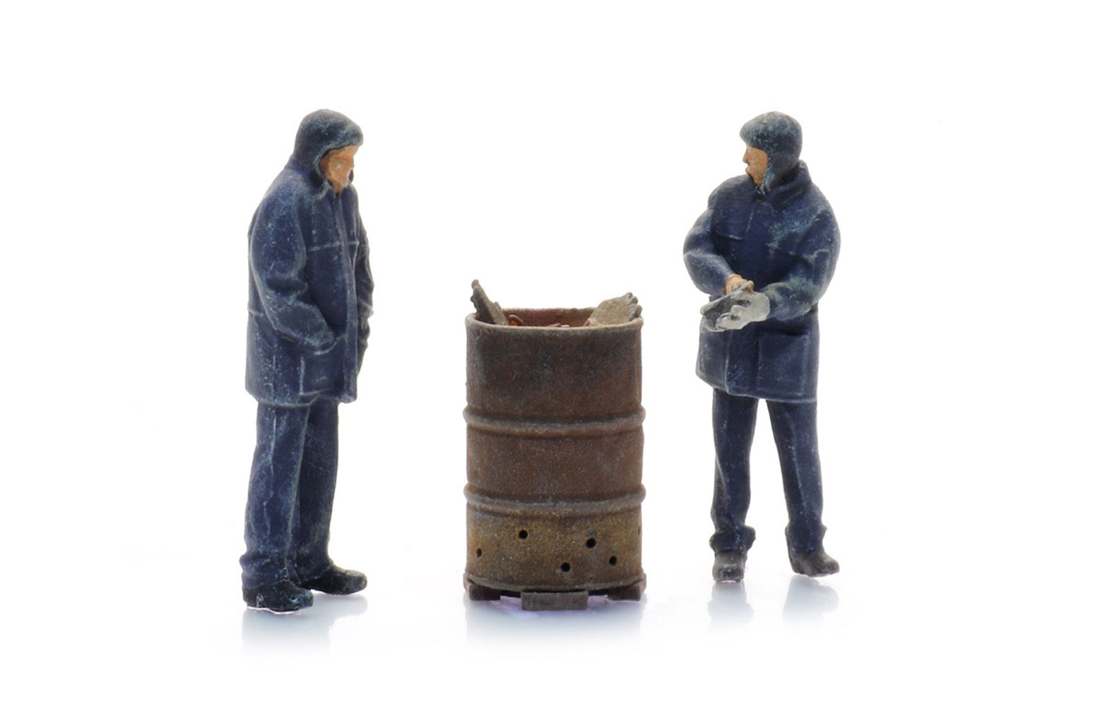 ARTITEC 5870048 - Operai con barile per fuoco, Resina H0-1:87