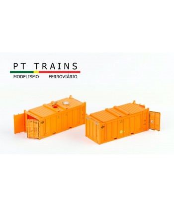 PT TRAINS H0 820808 - Set N. 2 Container 20" OT "Dinazzzano Po"