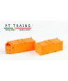 PT TRAINS H0 820801 - Set N. 2 Container 20" OT "Dinazzzano Po"
