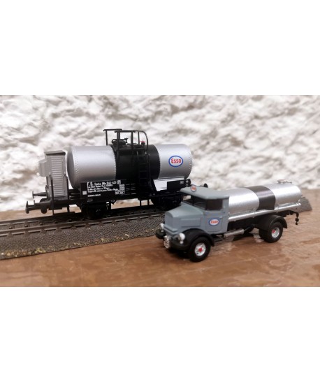 BLACKSTAR H0 BS00094 - Set con carro cisterna FS e camion Lancia 3RO "ESSO" Ep. III