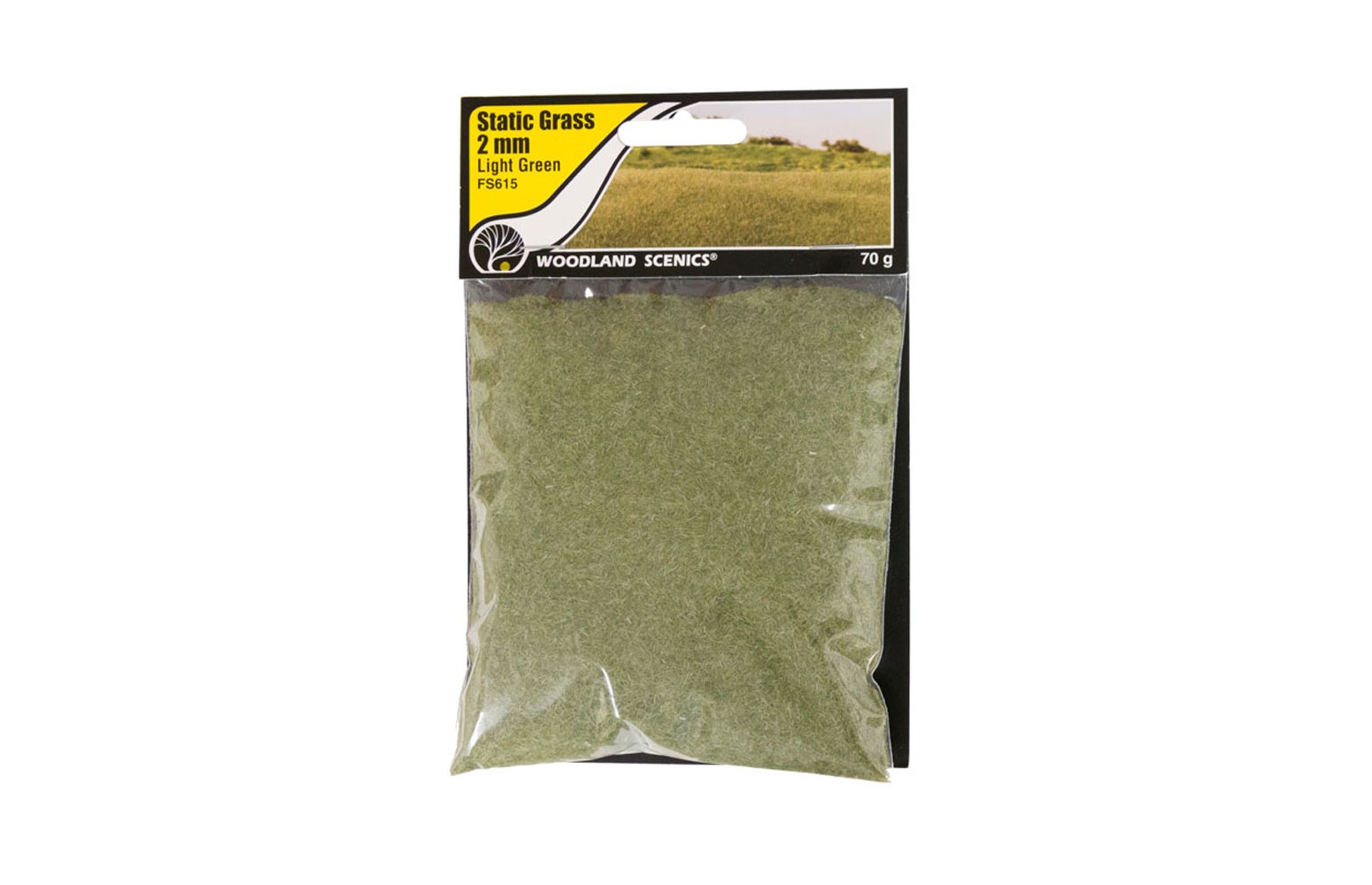 WOODLAND SCENICS FS615 - 2mm. Erba Statica Verde Chiaro (70gr.)
