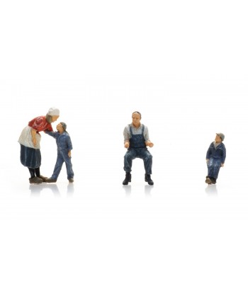 ARTITEC 5870026 - Famiglia di agricoltori sul trattore, Resina H0-1:87