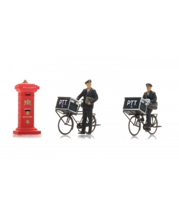 ARTITEC 5870052 - Postini in bicicletta con cassetta postale, Resina H0-1:87