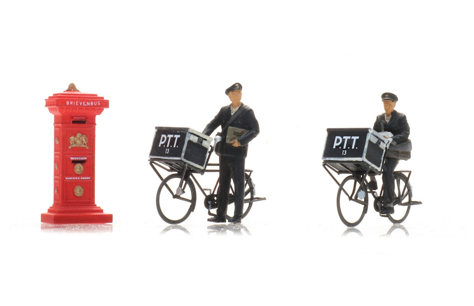 ARTITEC 5870052 - Postini in bicicletta con cassetta postale, Resina H0-1:87