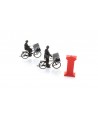 ARTITEC 5870052 - Postini in bicicletta con cassetta postale, Resina H0-1:87