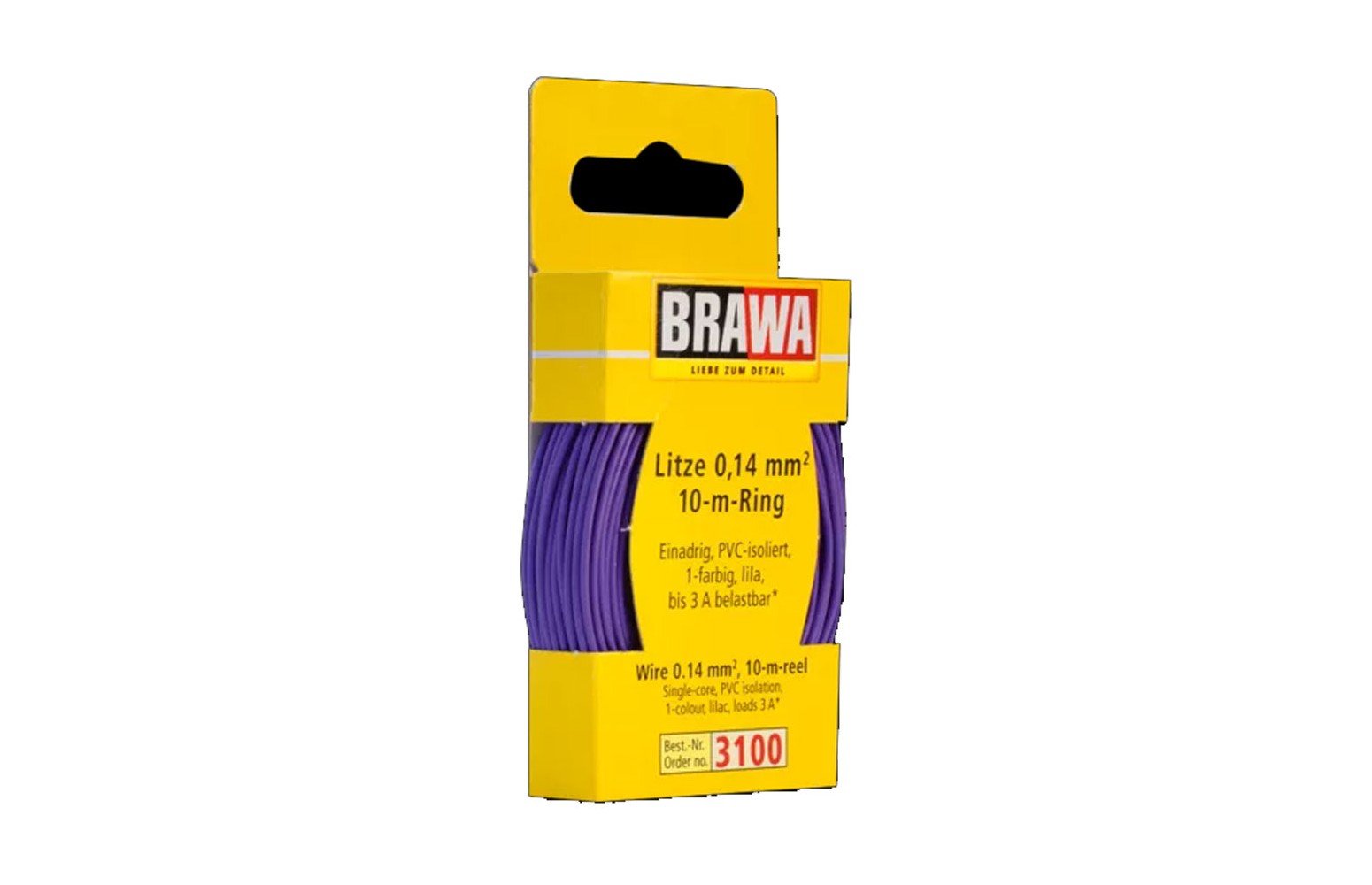 BRAWA 3100 - Cavo elettrico lilla (10mt./diametro 0,14mm2)