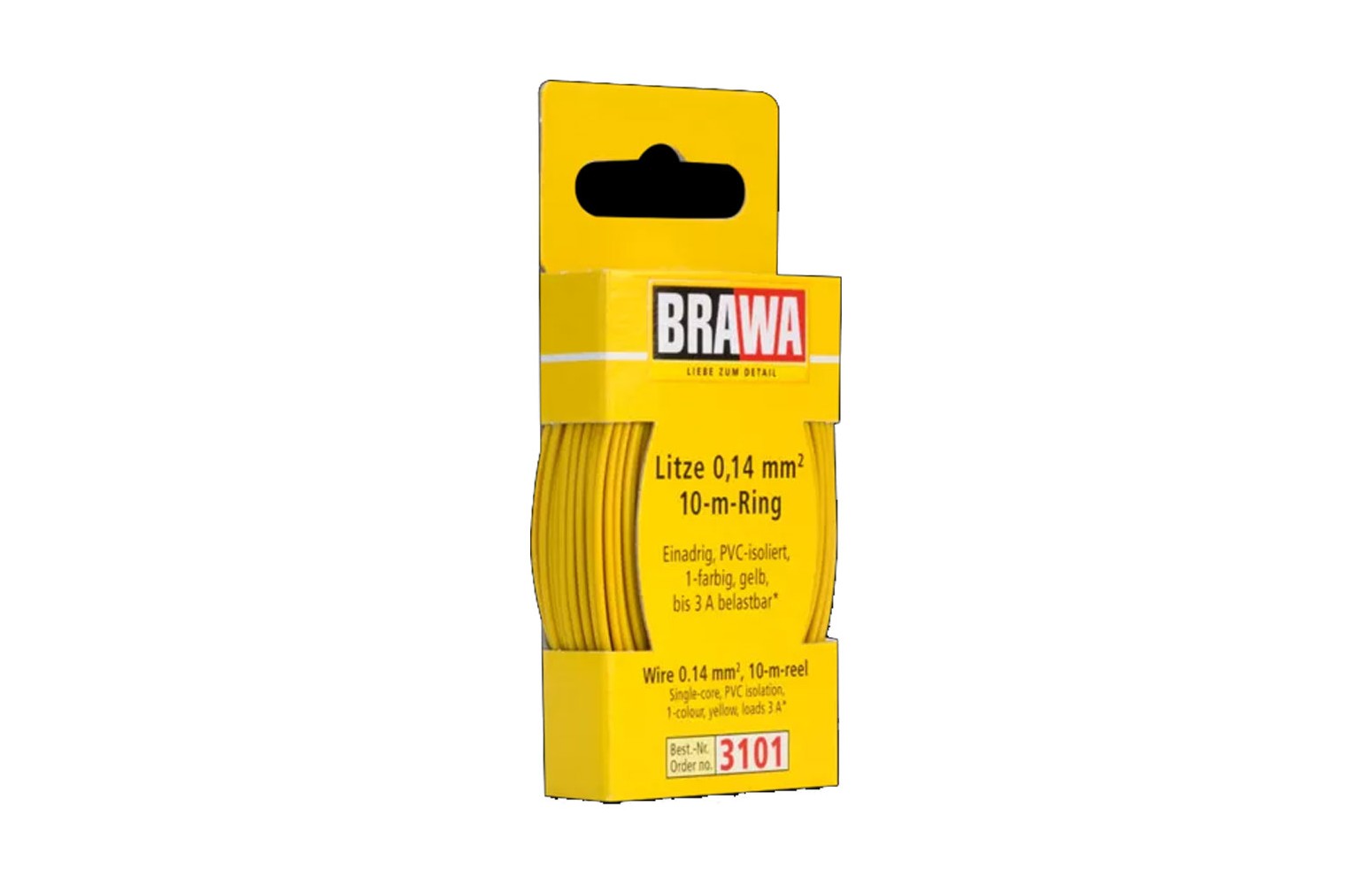 BRAWA 3101 - Cavo Elettrico Giallo (10mt./Diametro 0,14mm2)