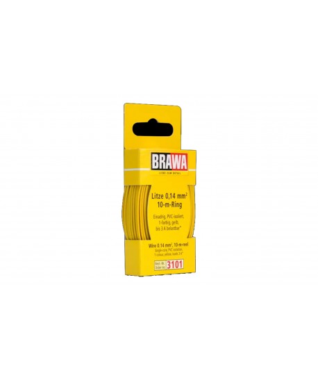 BRAWA 3101 - Cavo Elettrico Giallo (10mt./Diametro 0,14mm2)