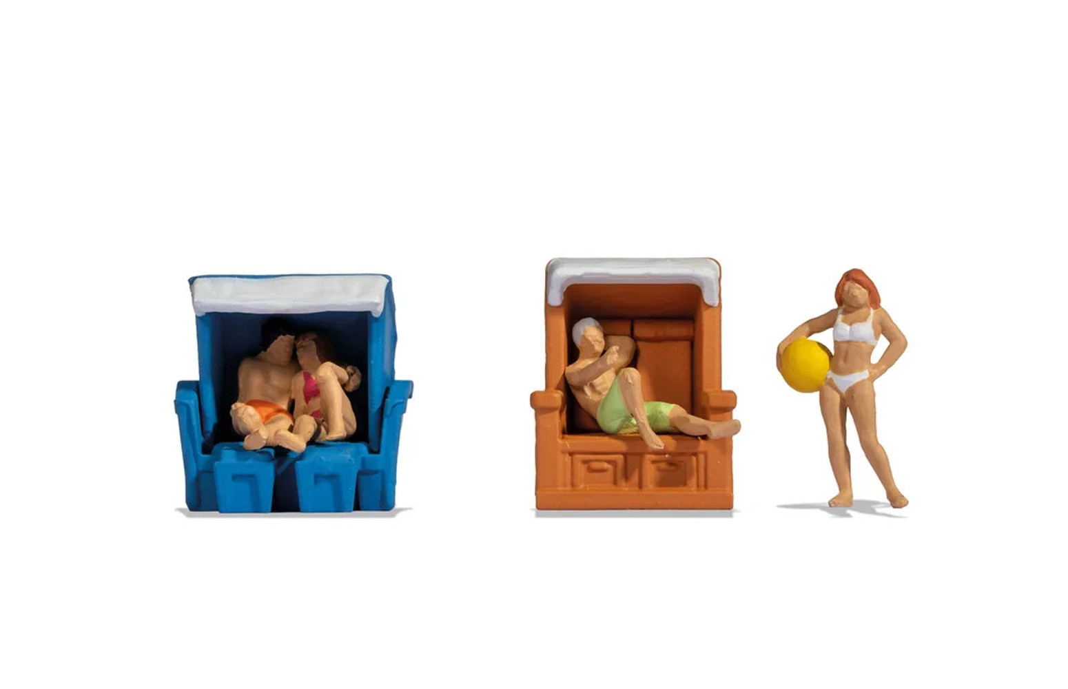 NOCH H0 15852 - Bagnanti con poltrone parasole (4 Personaggi)