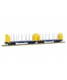 SUDEXPRESS H0 S657028 Innofreight Sggmrss 90' Trasporto Tronchi, Blu/Giallo, SWISS KRONO Ep.VI