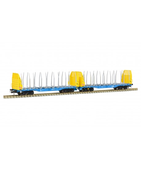 SUDEXPRESS H0 S657001 Innofreight Sggmrss 90' Trasporto Tronchi, Azzurro/Giallo, CD CARGO Ep.VI SUDEXPRESS H0 S657001 Innofreight Sggmrss 90' Trasporto Tronchi, Azzurro/Giallo, CD CARGO Ep.VI