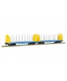 SUDEXPRESS H0 S657001 Innofreight Sggmrss 90' Trasporto Tronchi, Azzurro/Giallo, CD CARGO Ep.VI