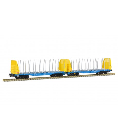 SUDEXPRESS H0 S657009 Innofreight Sggmrss 90' Trasporto Tronchi, Azzurro/Giallo, CD CARGO Ep.VI SUDEXPRESS H0 S657009 Innofreight Sggmrss 90' Trasporto Tronchi, Azzurro/Giallo, CD CARGO Ep.VI