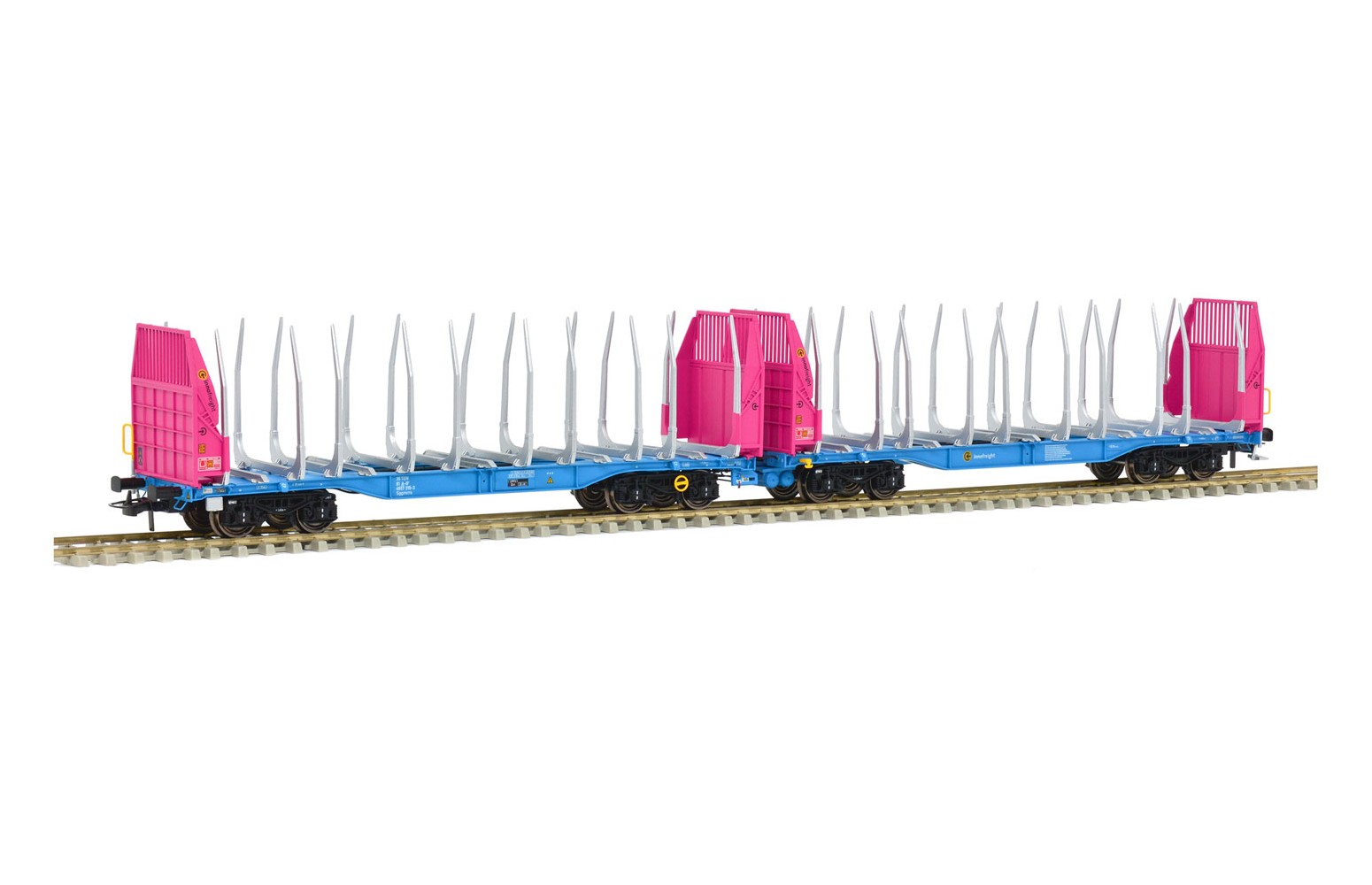 SUDEXPRESS H0 S657319 Innofreight Sggmrss 90' Trasporto Tronchi, PINK, blu/rosa, Ep.VI