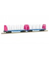 SUDEXPRESS H0 S657319 Innofreight Sggmrss 90' Trasporto Tronchi, PINK, blu/rosa, Ep.VI SUDEXPRESS H0 S657319 Innofreight Sggmrss 90' Trasporto Tronchi, PINK, blu/rosa, Ep.VI