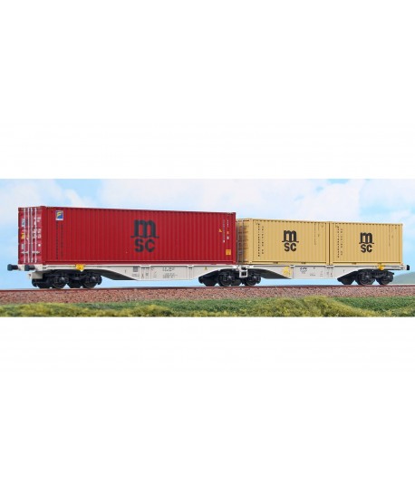 ACME H0 40368 Carro Intermodale Sggrss 80' VTG 1 Container MSC Da 40' e 2 da 20' - Ep. VI