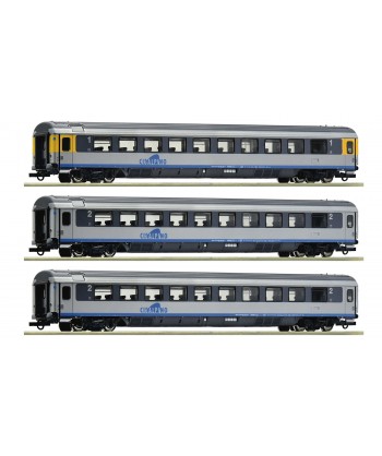 ROCO H0 6200032 - Set n.1 con 3 carrozze Eurocity Cisalpino Ep. V