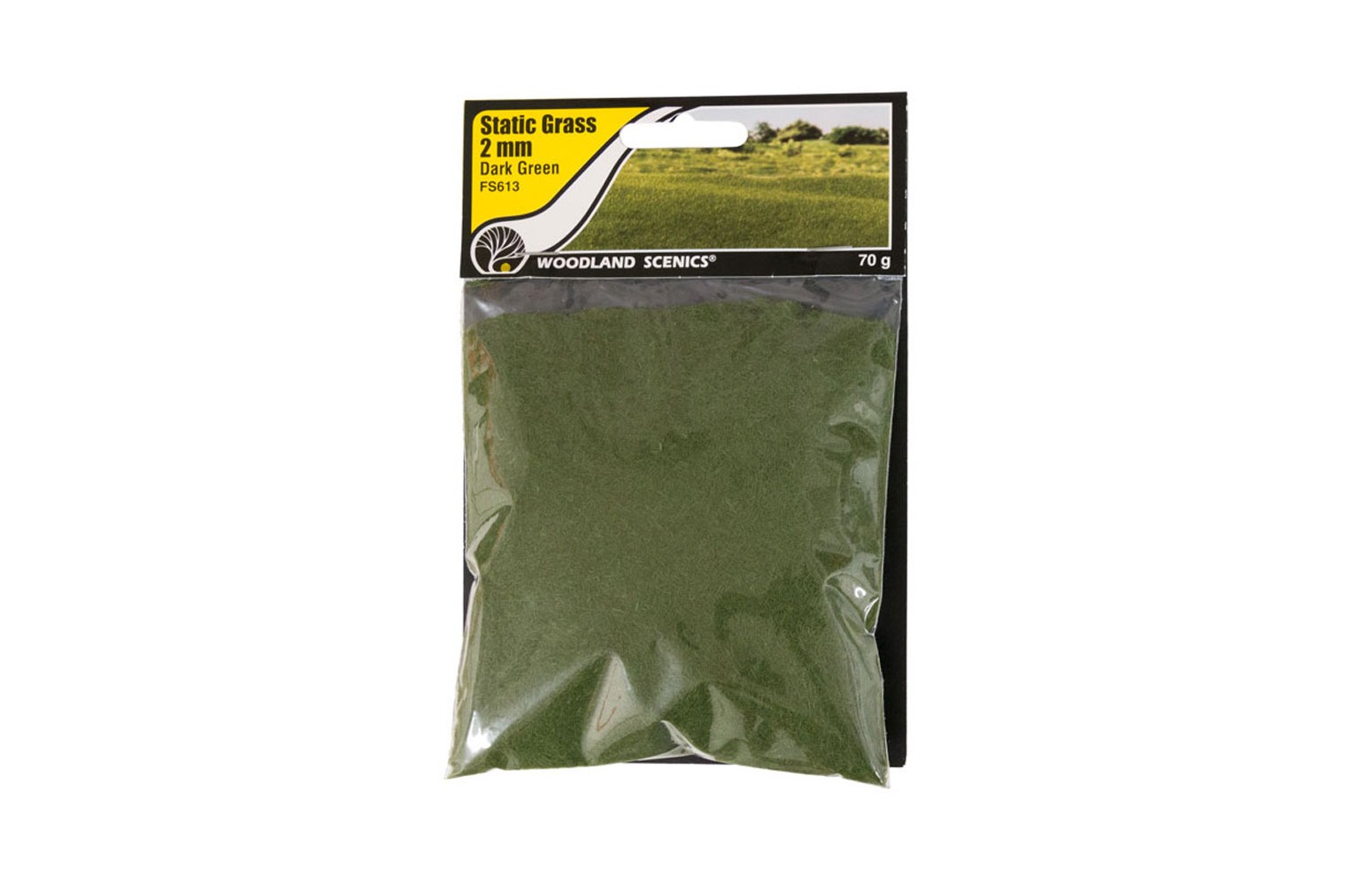 WOODLAND SCENICS FS613 - 2mm. Erba Statica Verde scuro (70gr.)