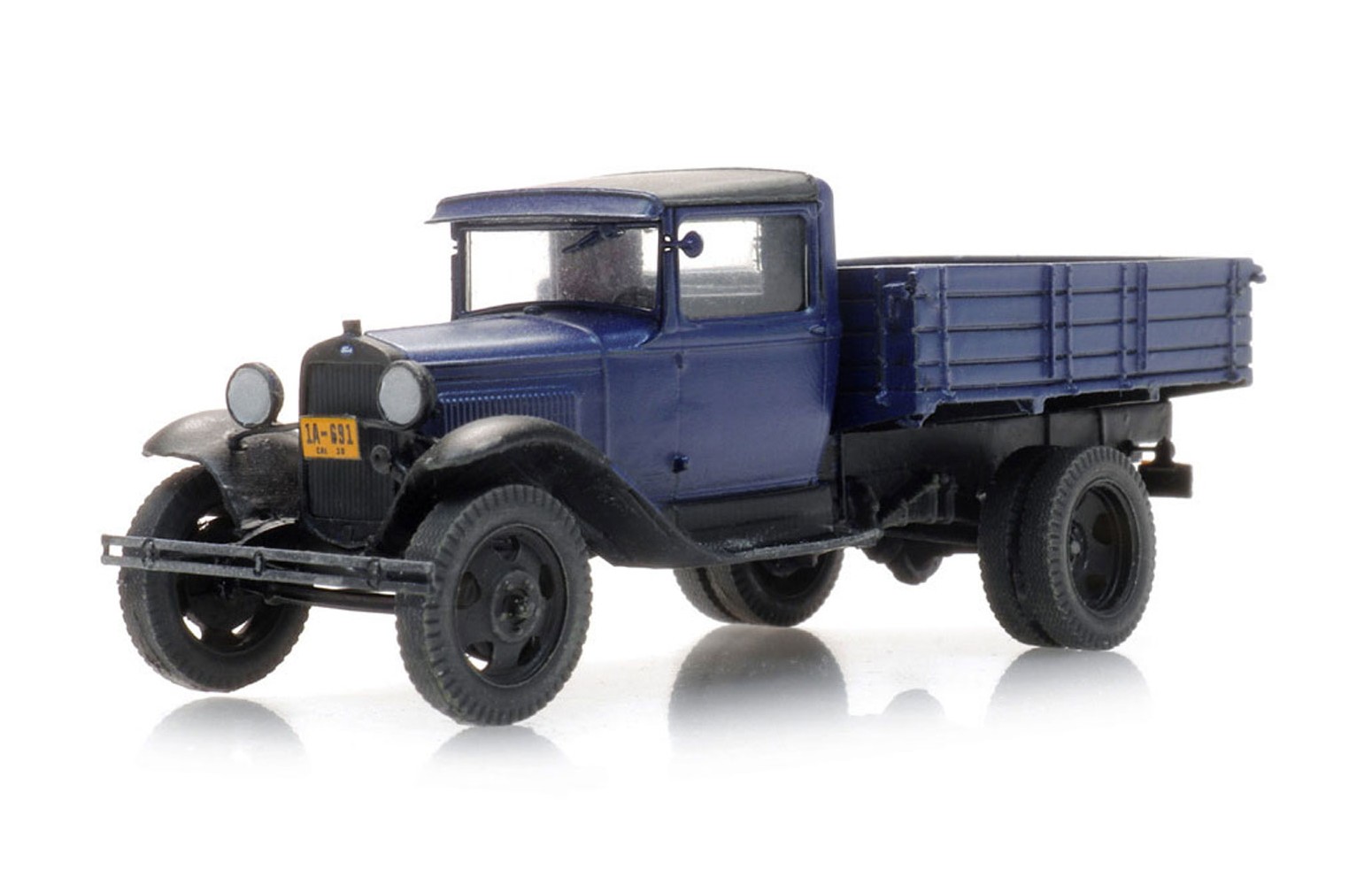 ARTITEC H0 387.497 - Autocarro FORD AA pianale (blu scuro)