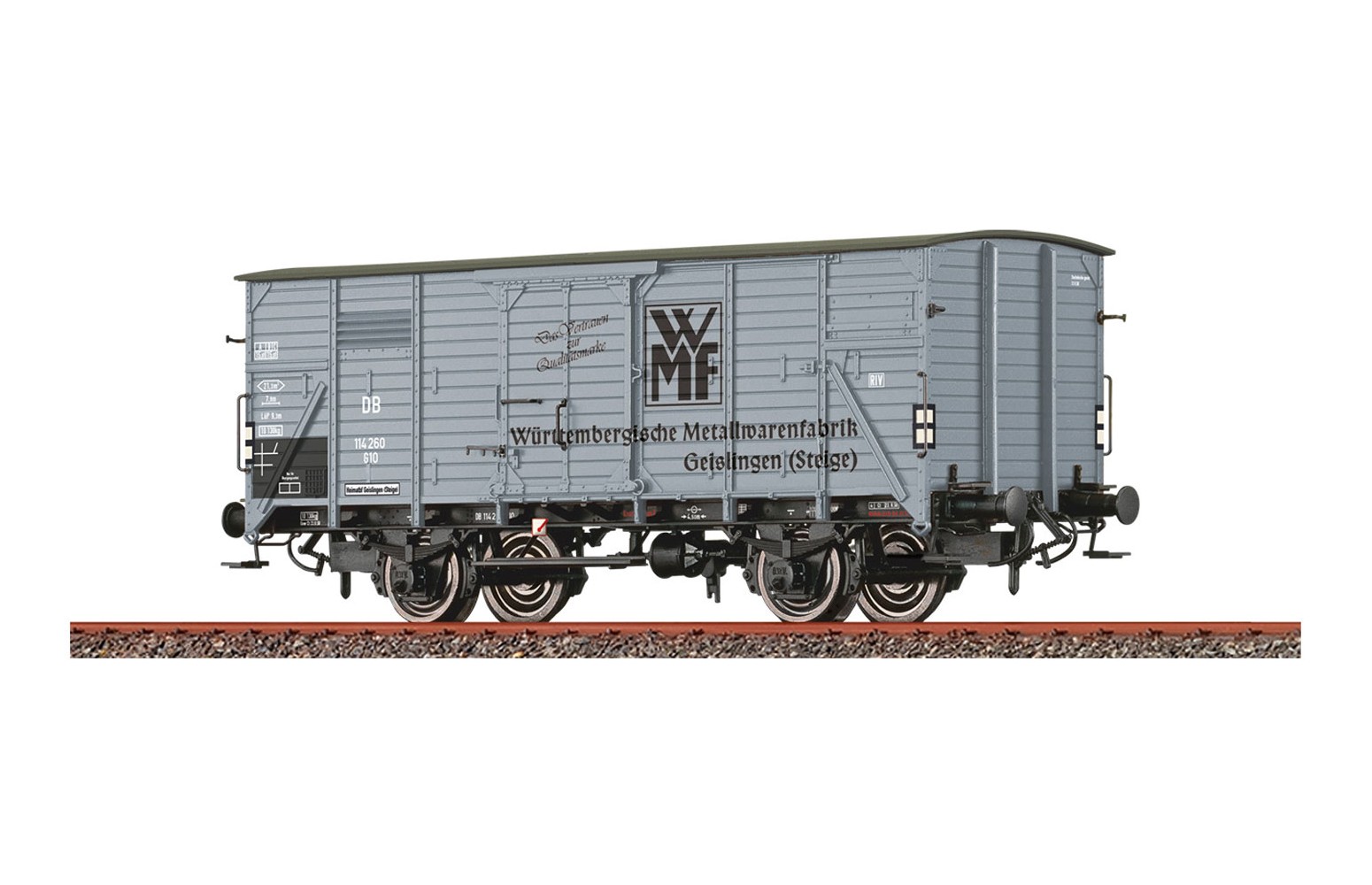 BRAWA H0 50763 Carro Merci Coperto G10 "WMF" DB Ep. III