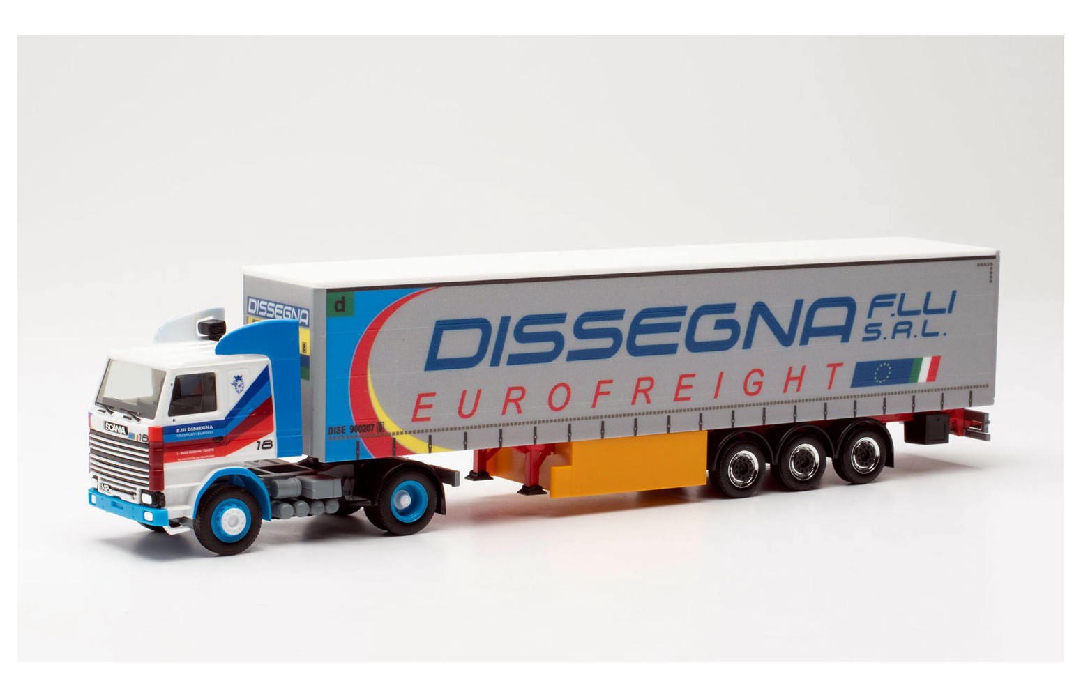 HERPA 316729 Scania 142 con semirimorchio centinato "Dissegna" 1:87