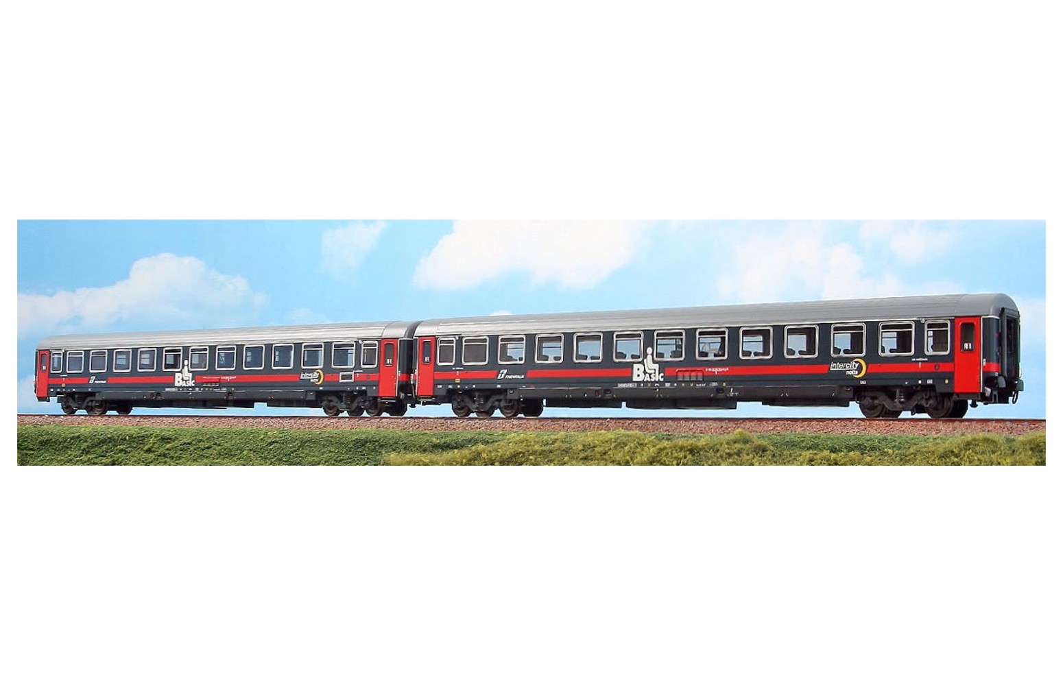 ACME H0 55274 - Set Intercity Notte con 2 carrozze Basic Trenitalia FS Ep VI
