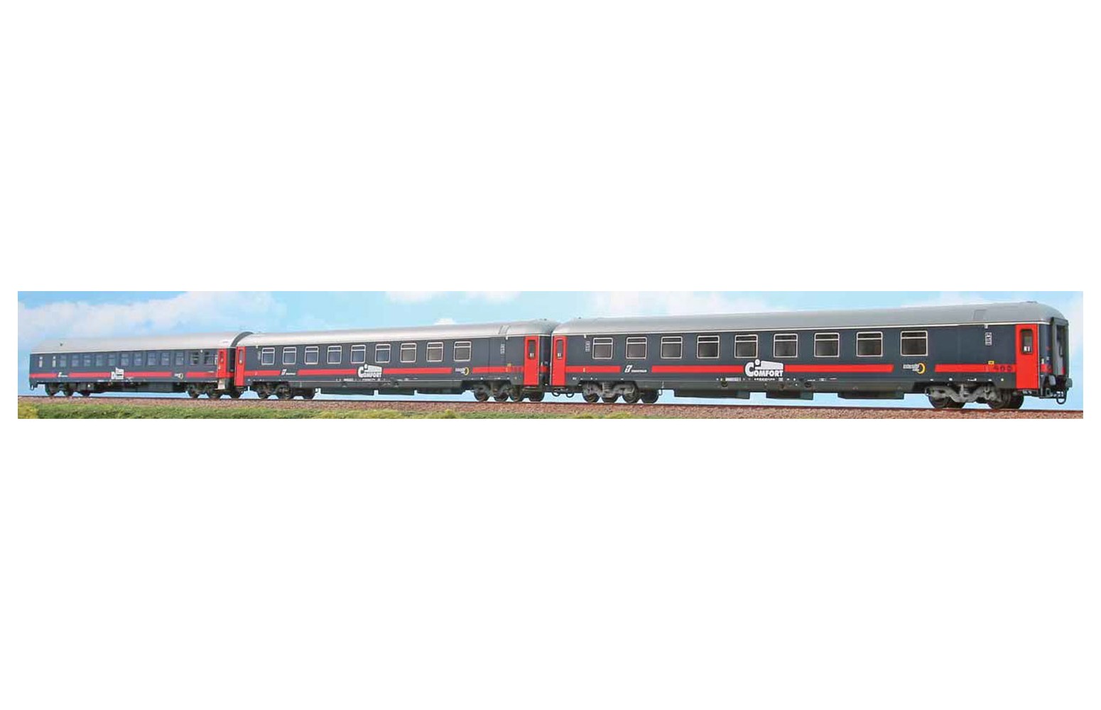 ACME H0 55275 - Set Intercity Notte Con 3 Carrozze Trenitalia FS Ep VI
