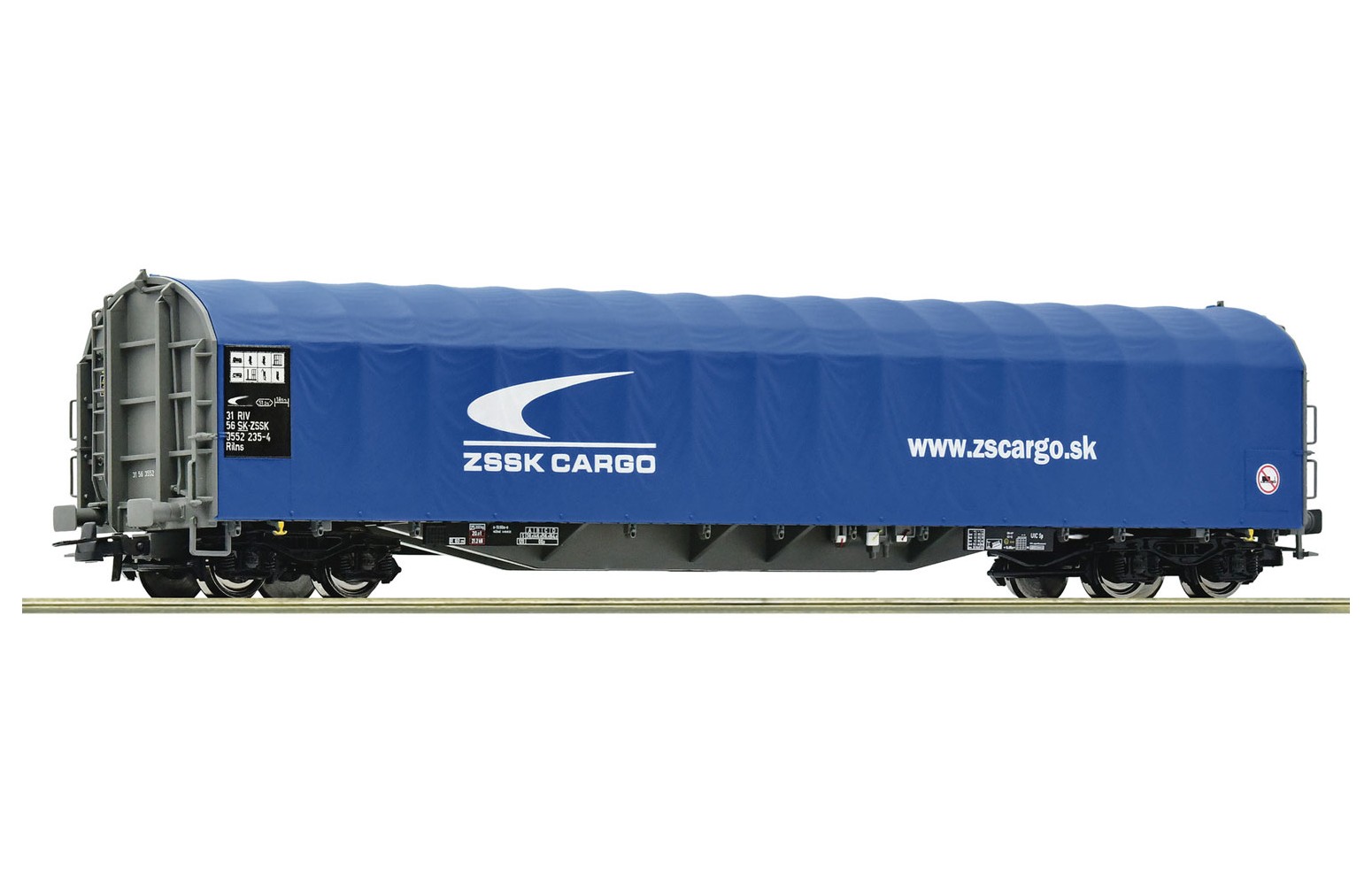 ROCO H0 6600050 - Carro con telone scorrevole Rilns, ZSSK Cargo Ep. VI