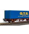 PIKO H0 27700 Carro pianale Ks con container da 40' "GTS" - FS Ep. V