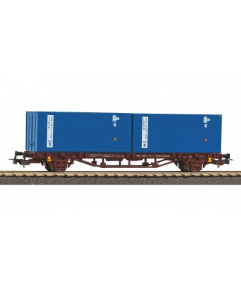 PIKO H0 58755 Carro Pianale Ks Con 2 Container Da 20' "Lloyd" - FS Ep. IV