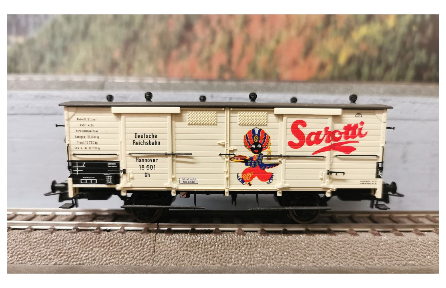 BRAWA H0 48658 - Carro trasporto latte "Sarotti" DRG Ep. II (Seconda mano)