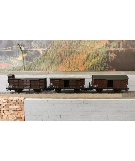 MARKLIN H0 48821 (DC) Set 3 carri trasporto pacchi SNCF Ep. III (seconda mano)