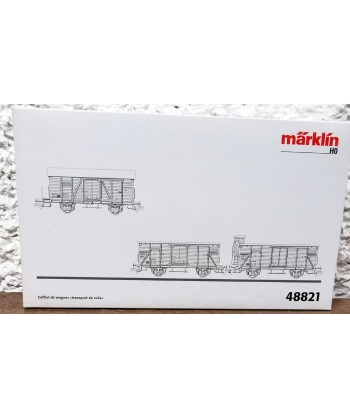 MARKLIN H0 48821 (DC) Set 3 carri trasporto pacchi SNCF Ep. III (seconda mano)