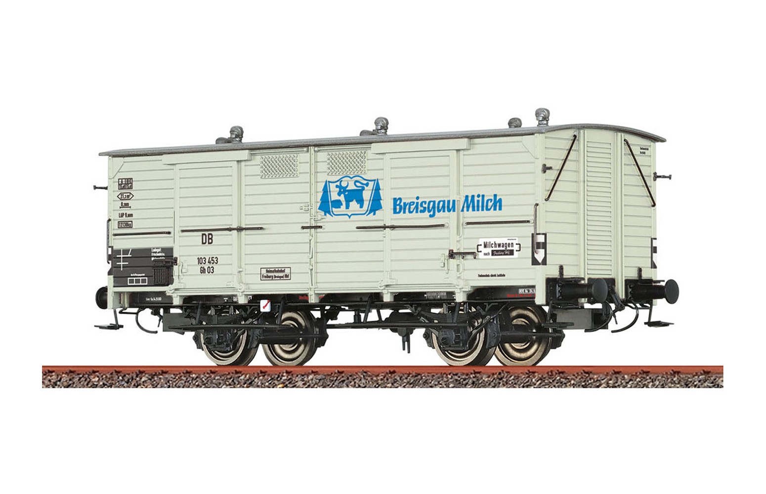 BRAWA H0 50359 Carro Del Latte Gh03 "Breisgau Milch", DB Ep. III