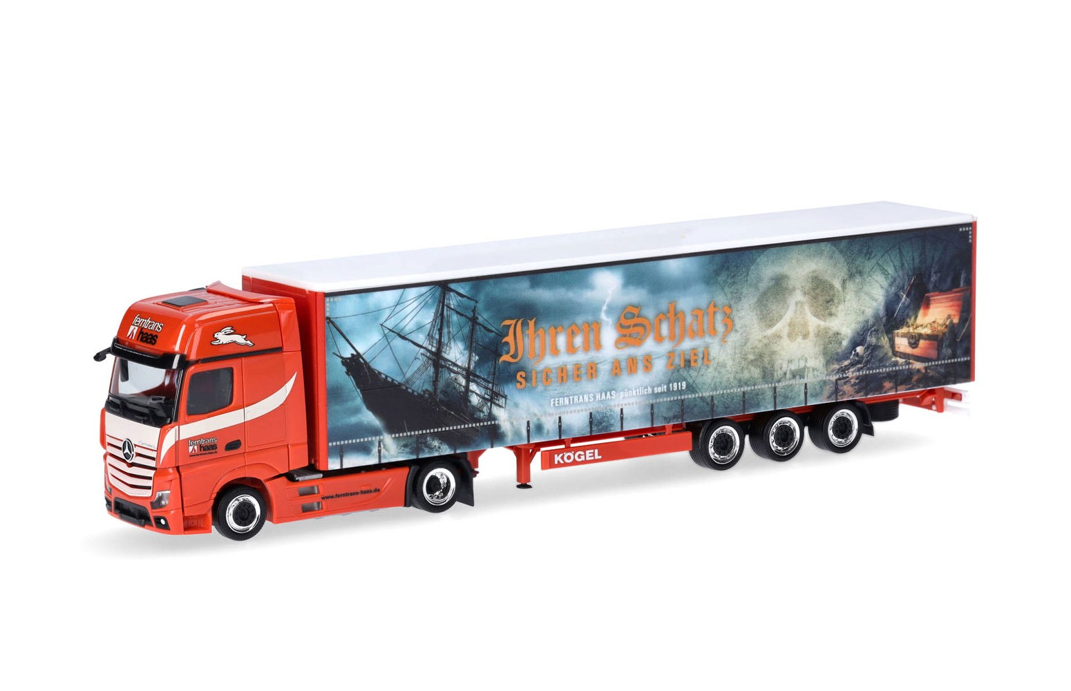 Herpa 317450 Mercedes Actros L Gigaspace "Ferntrans Haas" - 1:87
