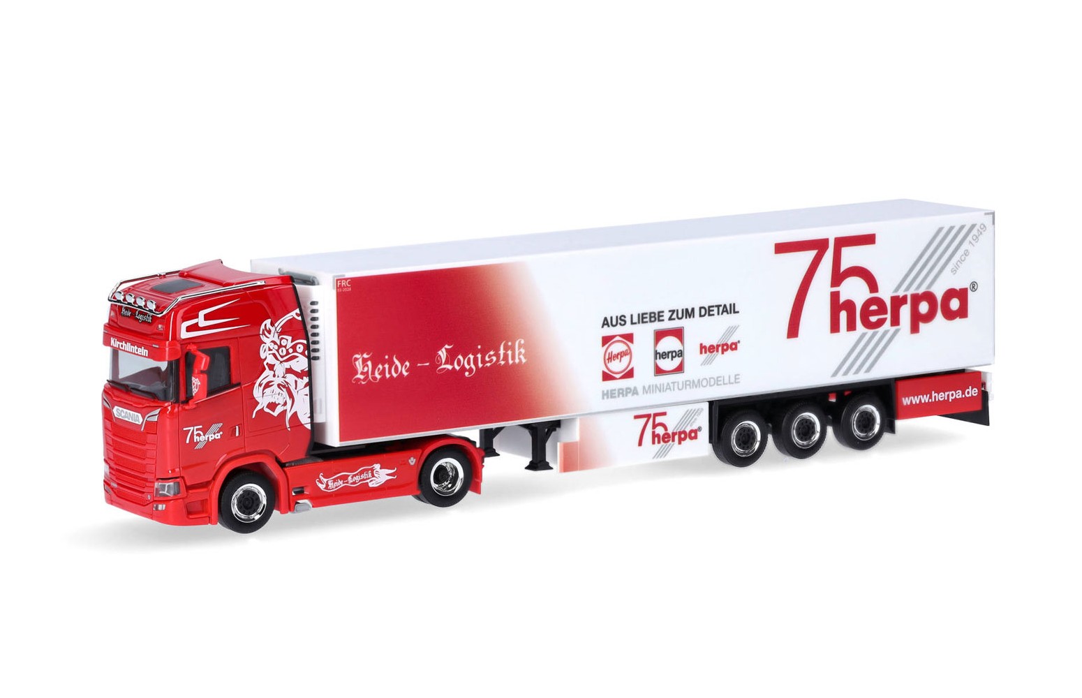 HERPA 317733 Scania CS 20 HD Con Semirimorchio "Herpa 75° anniversario" - 1:87