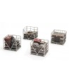 ARTITEC H0 387.222 – Gabbie in metallo su pallets con merci varie, resina 1:87