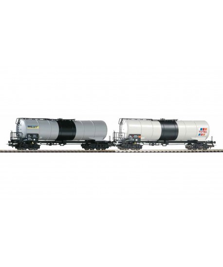 PIKO H0 97306 Set 2 Carri Cisterna articolato „TOTAL / MILLET” SNCF Ep.V