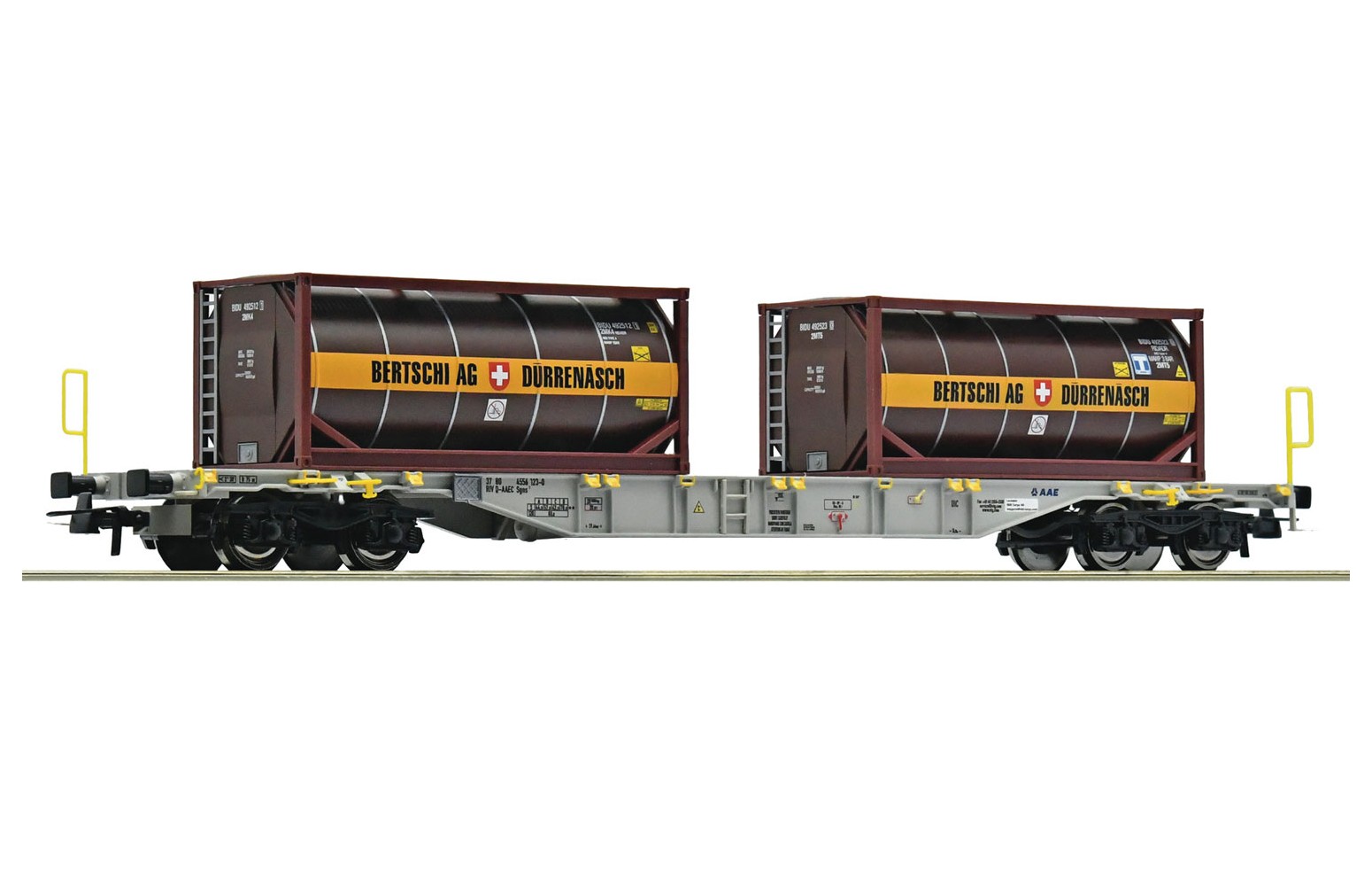 ROCO H0 77346 Carro portacontainer tipo Sgnss, F.F.S. Ep. VI