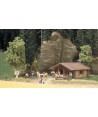 BUSCH H0 1035 - Capanna di legno in Kit