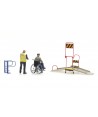 ARTITEC H0 387.447 Ponte sollevatore per sedia a rotelle con figure