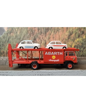 BREKINA 58479 - Fiat 642 bisarca Abarth con 2 Fiat 600 Abarth - 1:87