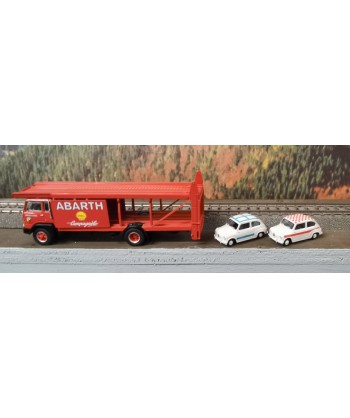BREKINA 58479 - Fiat 642 bisarca Abarth con 2 Fiat 600 Abarth - 1:87