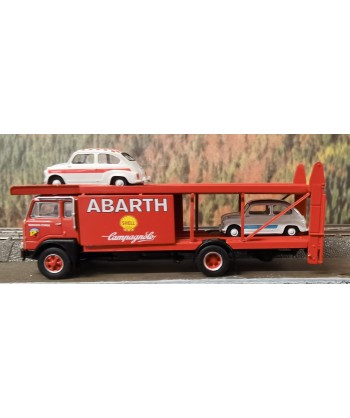 BREKINA 58479 - Fiat 642 bisarca Abarth con 2 Fiat 600 Abarth - 1:87