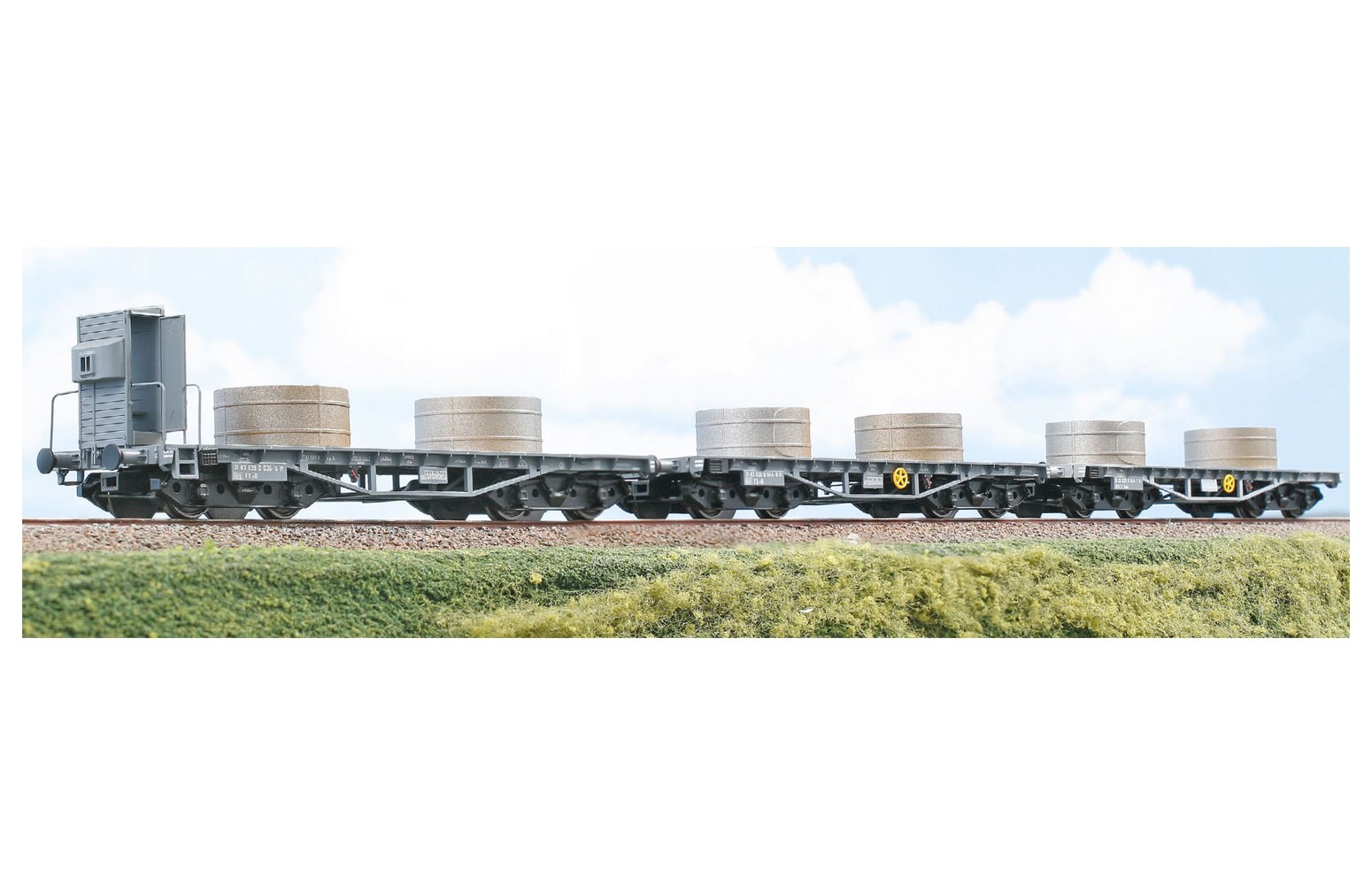 ACME H0 45140 - Carri pianali R/Smm per trasporto lamiere "Italsider" FS Ep. III