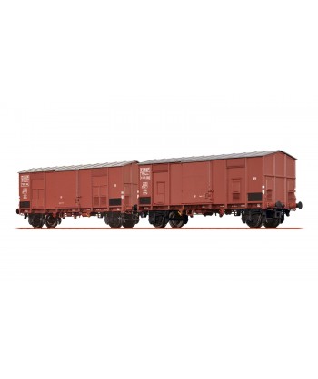 BRAWA H0 48573 - Set 2 Carri Tetto a punta Tipo F - FS Ep. III