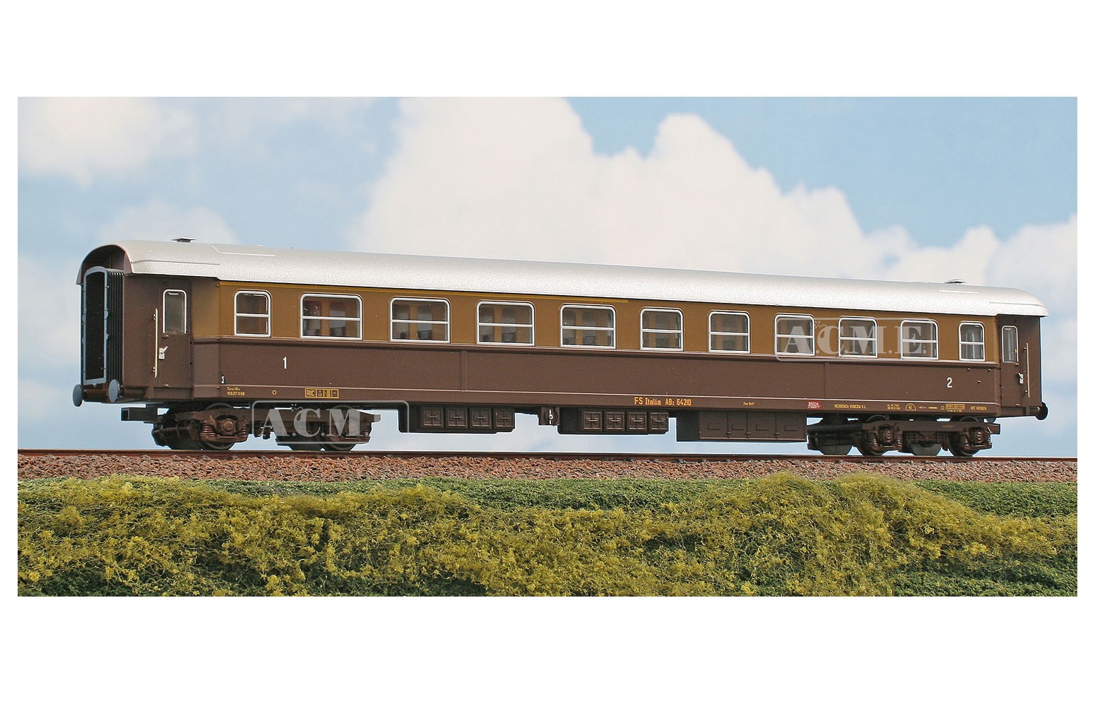 ACME H0 50136 Carrozza mista di 1a/2a cl. Tipo 1957 (ABz 64191) per servizi nazionali e internazionali, FS Ep. III