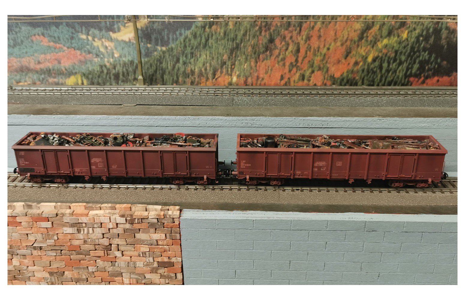 ATM TRENI H0 CF 12.011RR - Set 2 Eanos Con Marcature Diverse carico rottami e invecchiamento - FS Ep V-VI